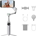 Insta360 Flow 2 Pro Creator Bundle Grey - Foldable AI Phone Gimbal, Apple DockKit, 360º Pan Tracking, Free Tilt Mode, Built-in Tripod/Selfie Stick, Portable Vlog/Travel Stabilizer, Spotlight, MagSafe
