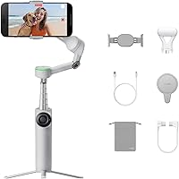 Insta360 Flow 2 Pro Creator Bundle Grey - Foldable AI Phone Gimbal, Apple DockKit, 360º Pan Tracking, Free Tilt Mode, Built-i