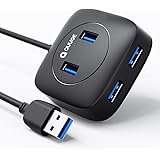 USB Hub 3.0, QUUGE 4-Port USB Splitter for Laptop [4ft Cable], Multi Port USB-A Expander with Micro Power [Fast Data Tranfer]