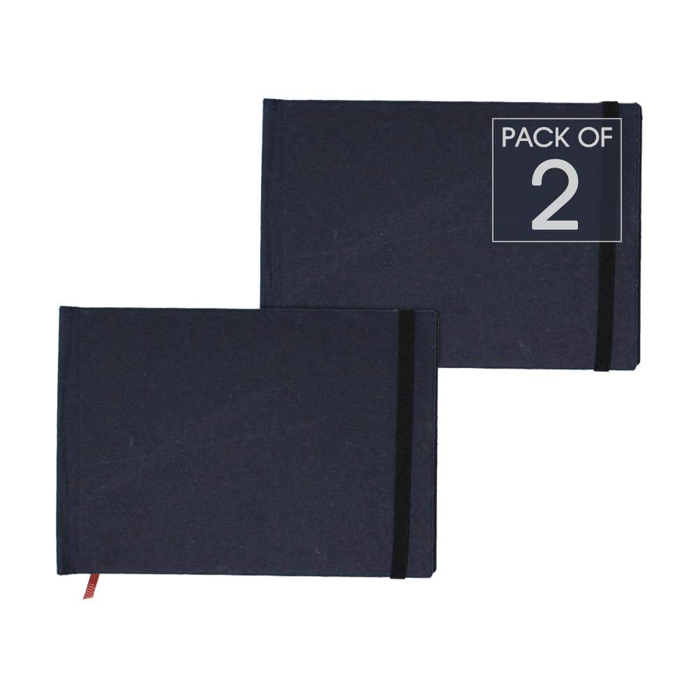 Artway Indigo Handmade Casebound A6 Sketchbook - Landscape Twin Pack - 150gsm - 48 sheets/96 sides