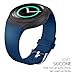 FanTEK Band for Gear S2 - Soft Silicone Sports Style Replacement Strap Work for Gear S2 Smart Watch SM-R720 SM-R730 Version Only (Dark Blue)