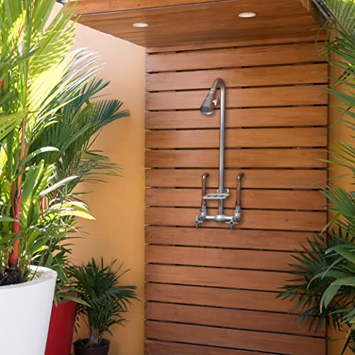 Homewerks 3070252BNBWS Outdoor Shower Kit With Soap Dish, Corrosion