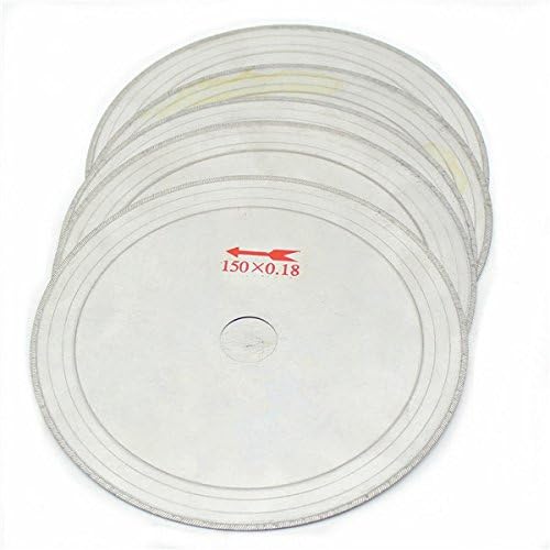 Accurate Tool Accessories Set Diamond Cutting Disc 10Pcs 6 Inch 0.43mm Super-Thin Diamond Lapidary Saw Blades 150mmx20mm Gems Cutting Disc
