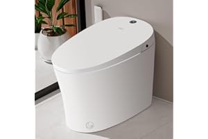 EPLO Smart Toilet Bidet with Auto Open Close,Foam Shield,1000G MaP Flush Score,ADA Comfort Chair Height,Blackout Flush,Heated Seat,Air Dryer,One Piece Modern Elongated Toilet with Tank Pump E18PRO