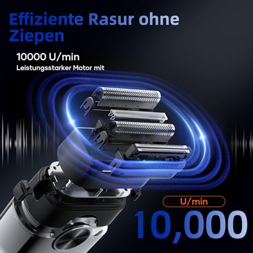 Kensen 4D Foil Shaver Men's Mini Foil Shaver 120 Minutes Waterproof | Electric Shaver Men's Usb-C Shaver Electric Shaver Dry Shaver Portable for Beard Face Travel