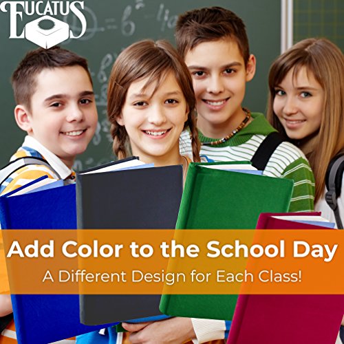 image for Eucatus Stretchable Book Cover Design Packs. Fits Most Hardcover Textb