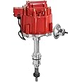 HEI High Performance Ignition Distributor for Jeep Straight 6 232 3.8L 242 4.0L 258 4.2L 65K Coil DIstributor 6 Cylinders with Red Cap