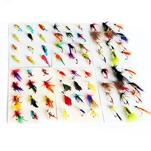 UPC 712155890565, Sougayilang Fly Fishing Flies Mix Designs Fishing Lure Pack of 72pcs