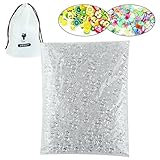 Fishbowl Beads for Crunchy Slime - Clear 12 Ounces Plastic Vase Filler Beads Fish Bowl Beads for Homemade Slime, Kid's Arts DIY Crafts, Wedding and Party Decoration(100% Plastic)