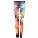 Multicolor Pop Art Graphic Super Hero Leggings for Girls