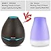 Aromatherapy Essential Oil Diffuser, Aromacare 300ml Cool Mist Aroma Humidifier, Wood Grain Quiet Air Humidifier with Waterless Auto Shut-off for Office/Home/Bedroom/Living Room/Yoga/Spa/Study-Brown