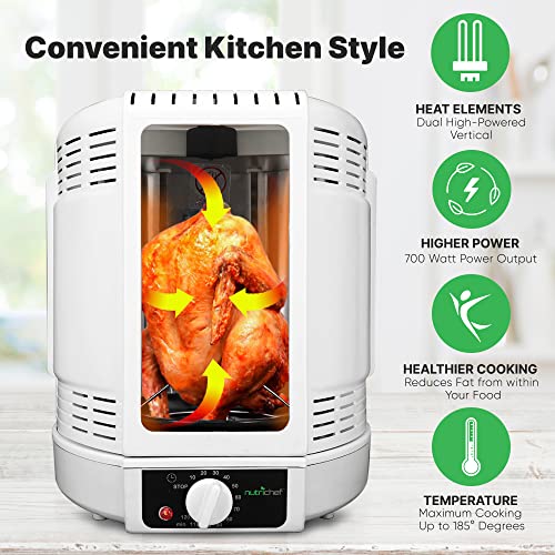 NutriChef Vertical Rotisserie Oven Roaster Rotating Shawarma / Kebab