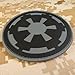 Star Wars Galactic Empire ACU Gray Imperial Logo PVC Rubber 3D Hook-and-Loop Patch