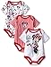 Disney Baby Minnie Mouse 3 Pack Bodysuits, Multi/Red, 3/6 Months