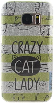 Galaxy S7 Case, S7 Cover Crazy Cat Lady Cat Lover Perfect Gift For Teen Girls Fits Galaxy S7