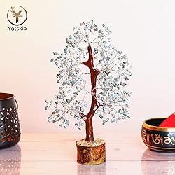 YATSKIA Larimar Gemstone Tree Feng Shui Bonsai for