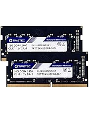 Timetec Hynix IC 32GB Kit (2x16GB) DDR4 2400MHz PC4-19200 Non ECC Unbuffered 1.2V CL17 2Rx8 Dual Rank 260 Pin SODIMM Laptop Notebook Computer Memory Ram Module Upgrade S Series (32GB KIT(2x16GB))