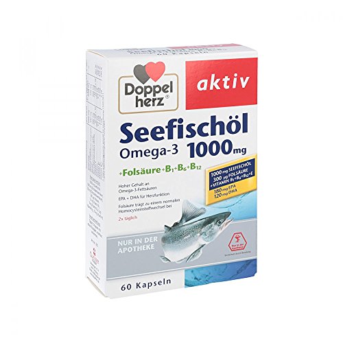 Doppelherz Sea Fish Oil Omega-3 1000 mg + Fols. Capsule (s), 120 – Adekad