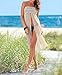 Bestyou Women's Swimsuit Covers Lace Bikini Cover up for Beach Fishnet Crochet Skirt (Beige)