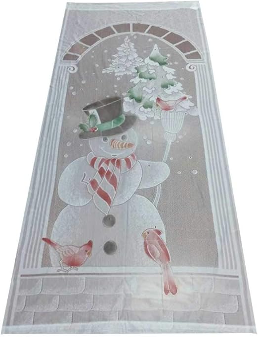 Amazon Com Christmas Snowman Curtains Christmas Lace Curtains