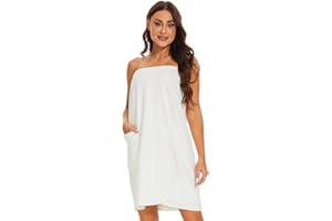 Knuffnee Women Bath Spa Wrap Towel Body Robe Wrap Adjustable Shower Wrap Bath Towel Robe