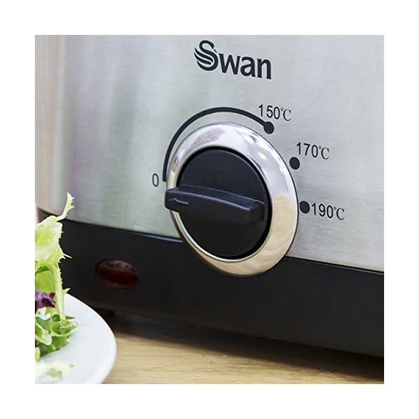 Swan-15-litre-Stainless-Steel-Fryer-with-Viewing-Window-Easy-Clean-and-Adjustable-Temperature-Control-900-W-Silver-SD6060N Swan 1.5 litre Stainless Steel Fryer with Viewing Window, Easy Clean and Adjustable Temperature Control - 900 W, Silver…