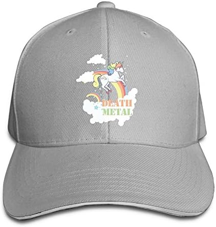 Fr45 Caps Death Metal Unicorn Rainbow Cartoon Unisex Baseball Hats Fashion Adjustable Sandwich Bill Peaked Caps