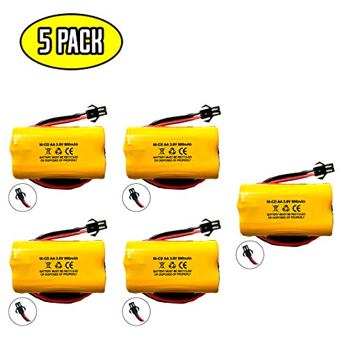 (5 pack) Exit Sign Emergency Light NiCad Battery Replacement 3.6v 900mAh Lithonia ELB B001 ELBB001 ELB-B001 Unitech AA900MAH Lithonia EU2 LED Unitech 0253799 Interstate ANIC1566 - Thumbnail 4