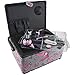 Singer 57261 Vintage Sewing Baskets, Large, Pink/Black