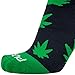 Pure Compression Nature Snowboard Socks – Warm Midweight Snowboarding Socks Men Women - Great Cold Weather Skiing, Pot Leaves