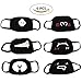 6 PCS Mouth Mask Teeth Pattern Cute Unisex Cotton Blend Anti-Dust Face Mouth-Muffle