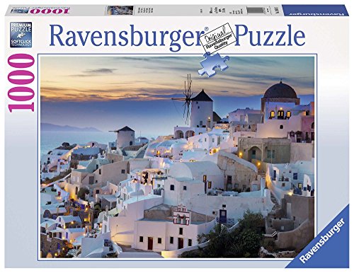 Ravensburger Puzzle 19611 - Abend in Santorini, Griechenland - 1000 Teile Puzzle für Erwachsene und Kinder ab 14 Jahren