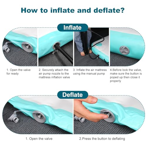 Bsteciar Floating Inflatable Platform, Swimming Pool Buoy for 3-5 People, Inflatable Pool Mattress Floating Island Dock for Lake, Sea, Pool and Ocean