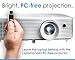 Optoma S365 SVGA 3600 Lumens 3D DLP Business Projector PC Free