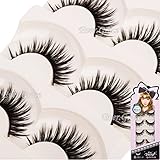 5 Pairs Natural Handmade Makeup Long Thick False Eyelashes Extension Cosmetics