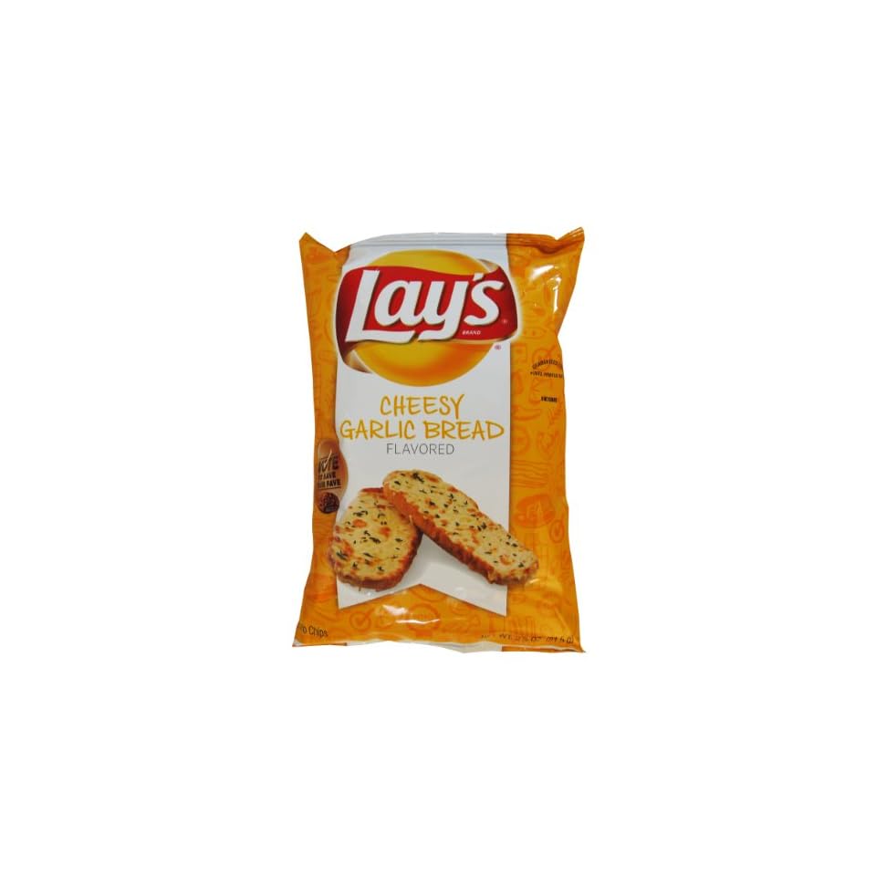 Lays Cheesy Garlic Bread Flavored Potato Chips 2.875 Oz. Bag on PopScreen