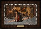 Arnold Friberg - The Prayer At Valley Forge - Overall 17 X 24 - Framed Textured Lithograph - George Washington Quote