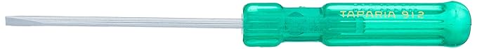 Taparia 912 Steel (3.5 x 0.5mm) Flat Tip Screw Driver (Green and Silver)