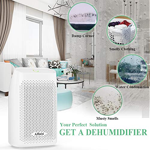 Afloia Electric Home Dehumidifier, Portable Dehumidifier for Home Bedroom 700ml (24fl.oz) Deshumidificador,Quiet Room Small Dehumidifiers for Home Bathroom Bedroom Dorm Room Baby Room RV Crawl - Thumbnail 4