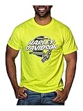 Harley-Davidson Men's Ignite Chest Pocket Short Sleeve T-Shirt, Safety Green