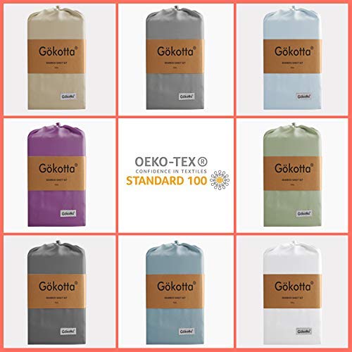 GOKOTTA-Bamboo-Sheets-King-Size-Cooling-Sheets-Bed-Sheet-Set-4-Pieces-Soft-Silky-Sweet-Dream-Series-16-Deep-Pocket-Breathable-Hypoallergenic-Light-Blue
