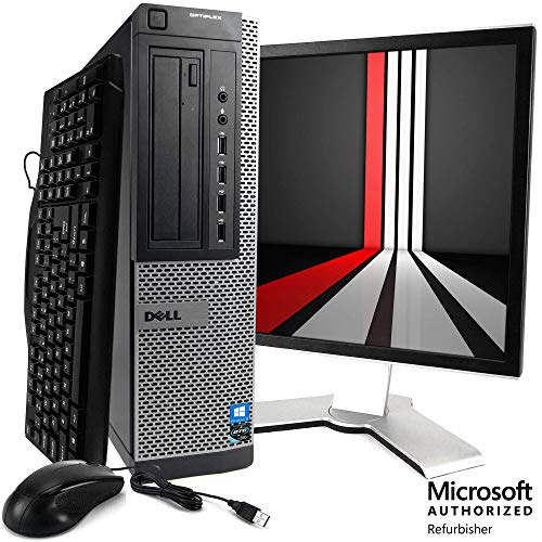 Dell Desktop Computer Package Compatible with Dell Optiplex 7010 Intel Quad Core i5 3.2GHz, 8GB Ram, 500GB HDD, 19″ LCD, DVD, WiFi, Keyboard, Mouse, Windows 10 Pro (Renewed)