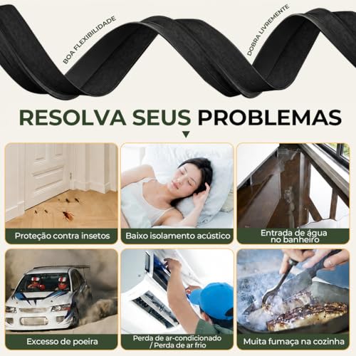Veda Porta Inferior 93 cm Ajustável Adesivo Protetor de Porta em PVC para Bloquear Vento, Poeira, Insetos e Ruídos,Design em Arco 30° para Deslizamento Suave Corte Sob Medida(Branco)