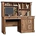 Sauder Palladia Computer Desk with Hutch, Home Office Desk with Drawers, File Cabinet Storage Drawer, Cable Management, Keyboard Tray, in Vintage Oak finish