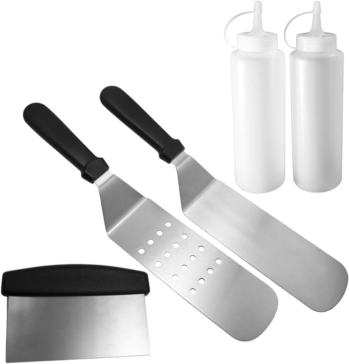 Wondjiont Grill Spatula Barbecue Tools Set (5 Piece), Griddle Spatulas
