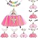 WESTLINK 1st Birthday Tutu Skirt for High Chair Decoration for Party Supplies Baby Pink