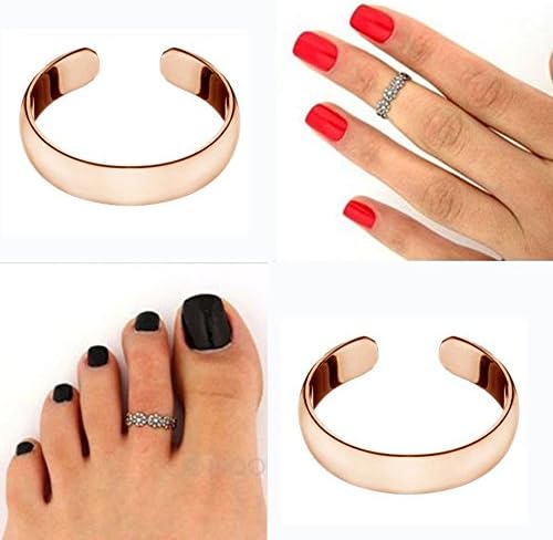 TRENDTIDE European Fashion Hawaiian Beach Stainless Steel Toe Ring Metal Material Jewelry (Rose Gold)