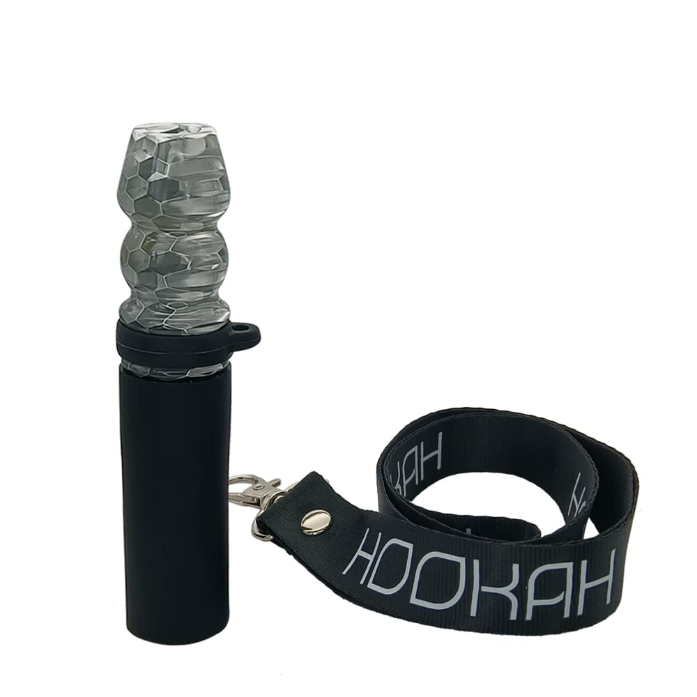 Photo 1 of SKRFIRE Hookah Tips Universal Reusable Hookah Mouth Tip Fits Most Hookah Hose Personal Shisha Replacement Hookah Accessories with Adjustable Leather Lanyard Gift for Men and Women (Gray)