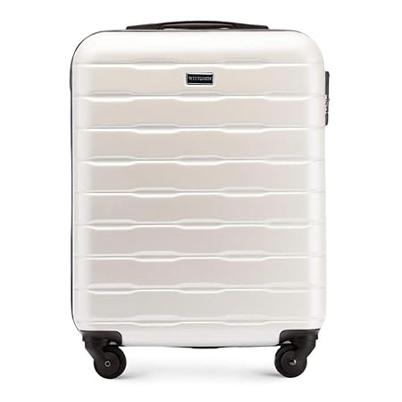 Stabiler Koffer-Trolley Handgepäck von WITTCHEN ABS 54 x 39 x 23 cm 2.7 kg 38 L Weiß Bordgepäck Bordcase 56-3A-381-88