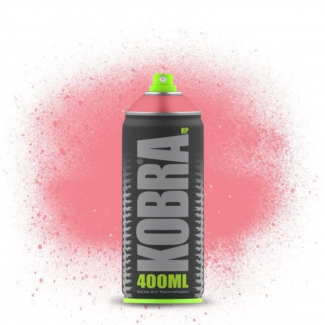 Kobra HP High Pressure Spray Paint 400ml Can – Professional Grade 100% Acrylic Formula with Matte Finish for Graffiti, Street Art, Crafts & Multi-Surface Use (310 Amanita)